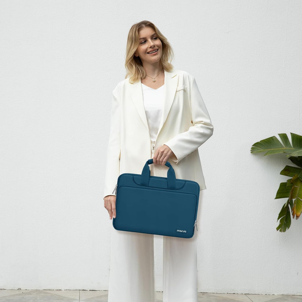 360 Protective Laptop Shoulder Bag Compatible with Macbook Pro 16 Inch 2021 2022 M1 A2485/2019-2020 A2141/Pro 15 A1398, 15-15.6 Inch Notebook, Matching Color Sleeve with Belt, Hunter Green