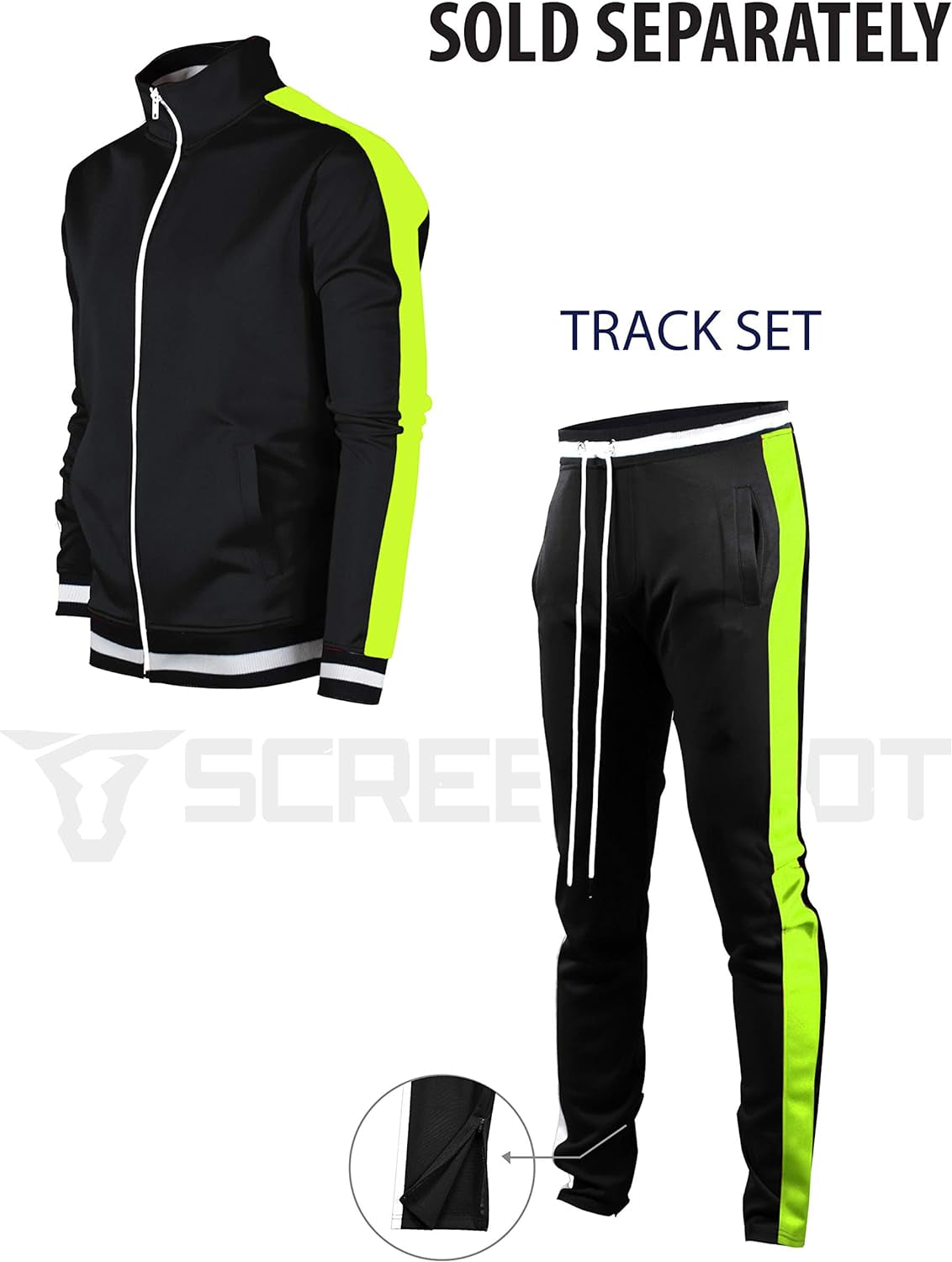 Mens Urban Hip Hop Premium Track Jacket - Slim Fit Side Taping Sportswear Urbanwear Streetwear Top