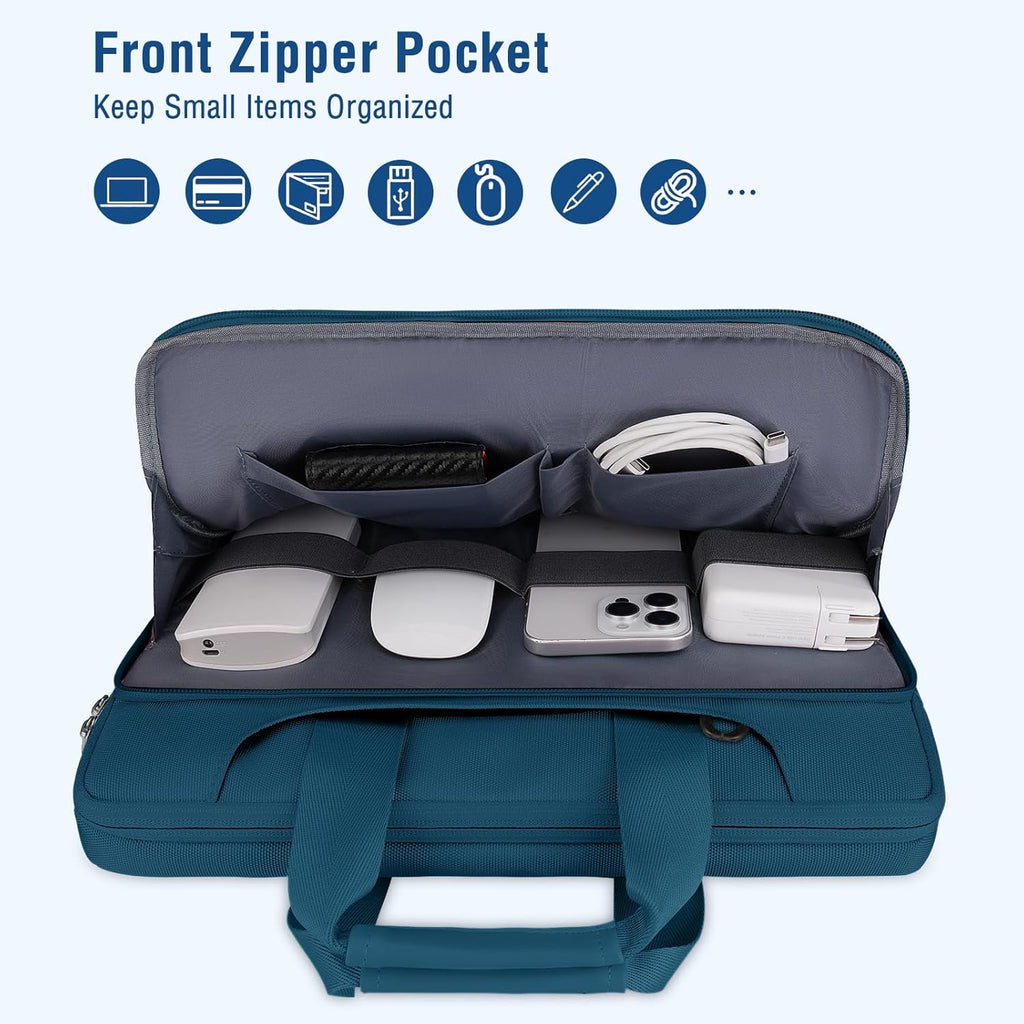 360 Protective Laptop Shoulder Bag Compatible with Macbook Pro 16 Inch 2021 2022 M1 A2485/2019-2020 A2141/Pro 15 A1398, 15-15.6 Inch Notebook, Matching Color Sleeve with Belt, Hunter Green